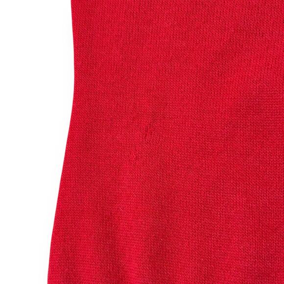 Banana Republic Floral Embellished Red Cardigan Merino Wool Blend SP Holiday - Picture 10 of 11